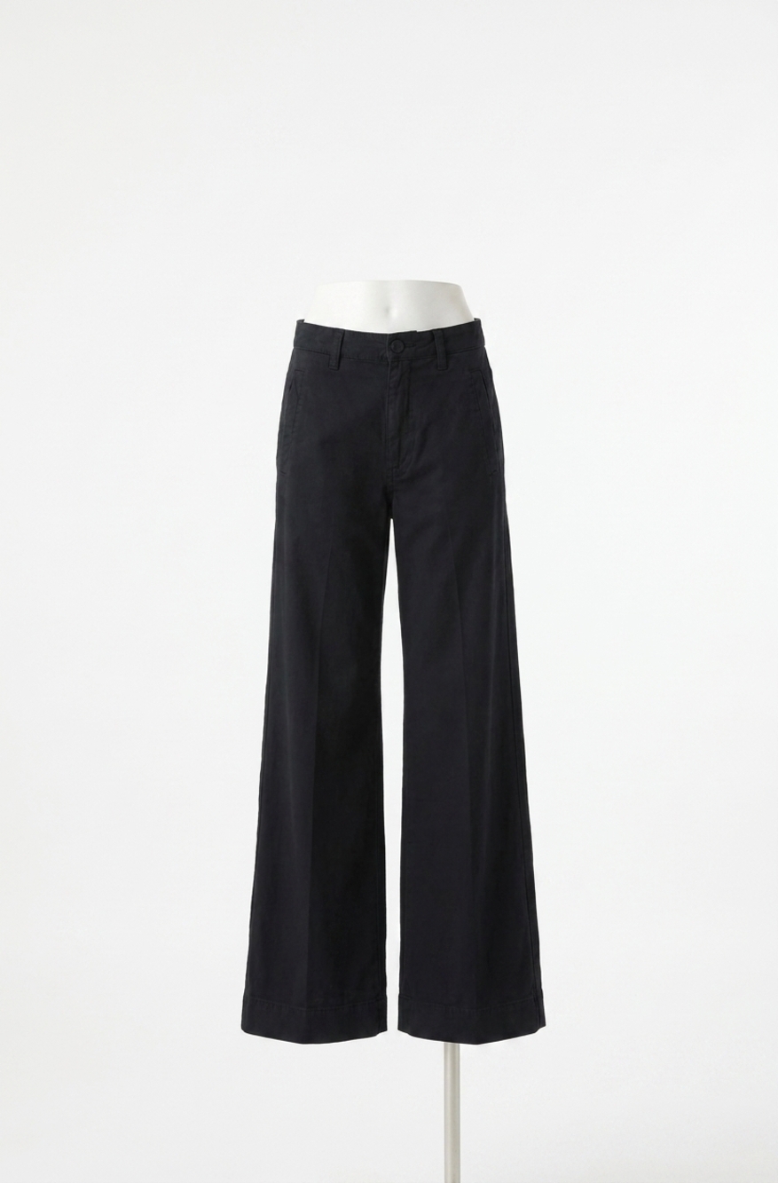 NEW AMO frida twill trouser in vintage black